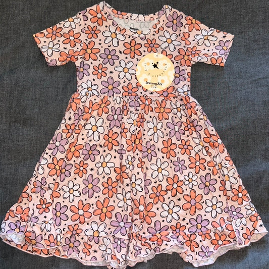 Full Bloom Short Sleeve Twirl Dress