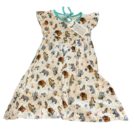 Birthday Party Animals Take the Cake Short Sleeve Twirl Dress