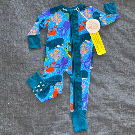 Ocean Ruffled Convertible Zippy
