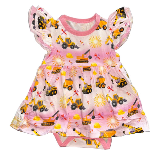 Day Crew (Pink) Bodysuit Twirl Dress