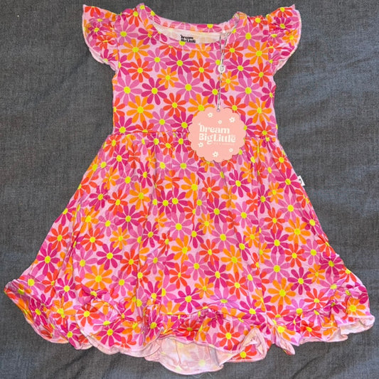 Petal Power Short Sleeve Twirl Dress
