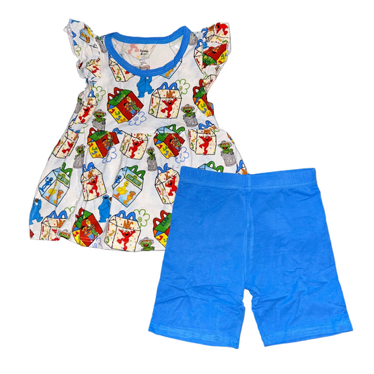 Happy Meals Peplum Top and Shorts Set