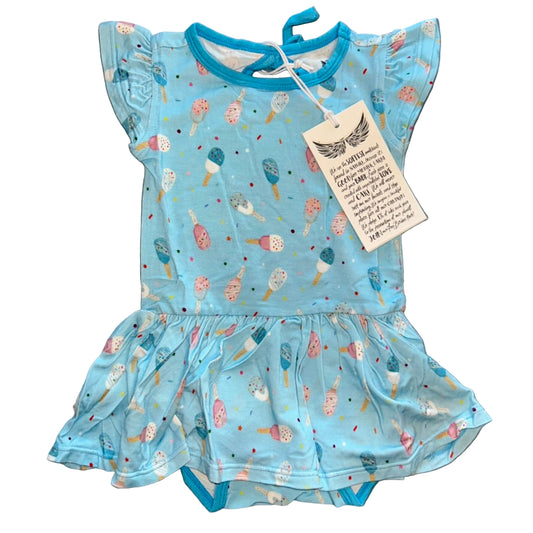 Aqua Popsicles Bodysuit Twirl Dress