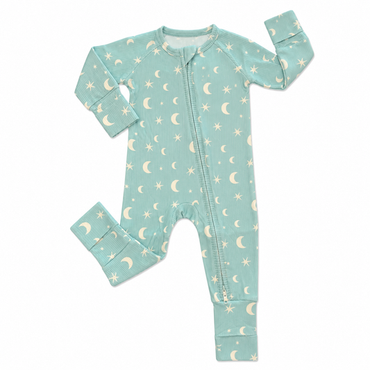 Moon + Stars Ribbed Convertible Zippy