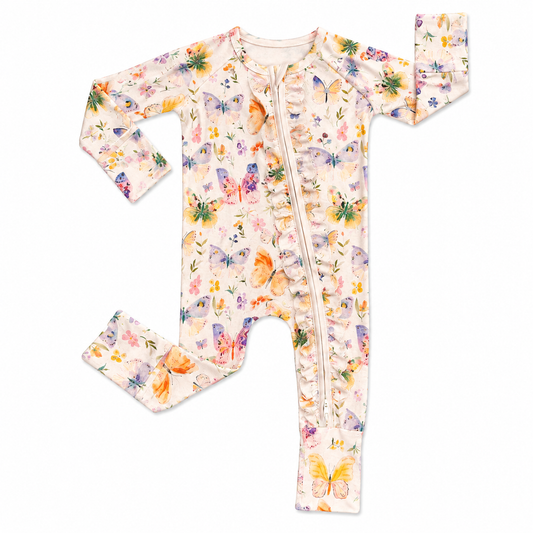 Beautiful Butterflies Ruffled Convertible Zippy