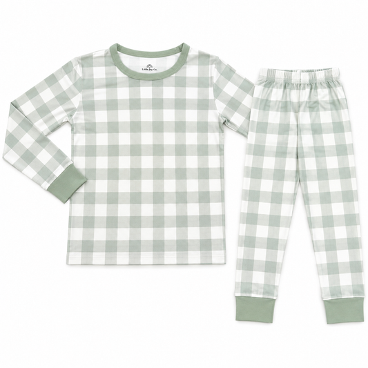 Sage Gingham Long Sleeve Set
