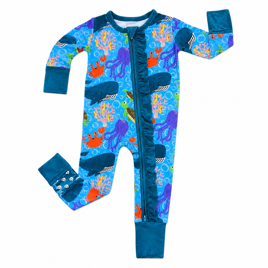 Ocean Ruffled Convertible Zippy