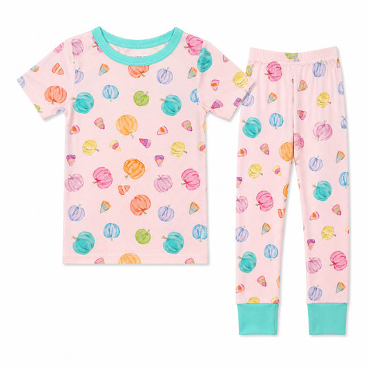 Pink Pumpkin Short Sleeve Set