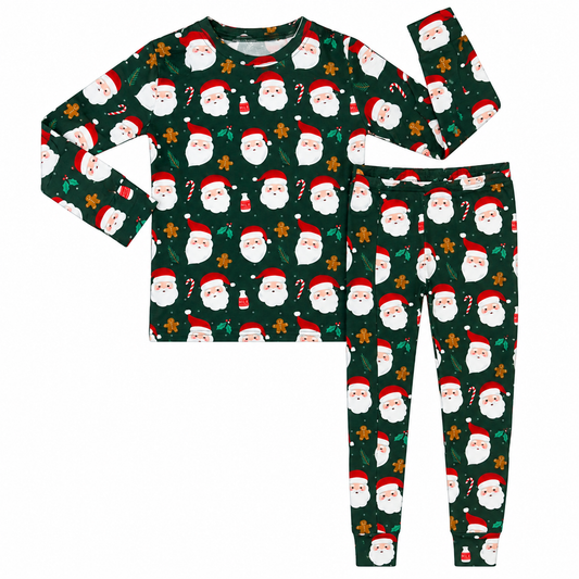 Green Santa Long Sleeve Set
