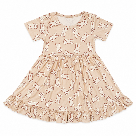 Bunny Tails Short Sleeve Twirl Dress