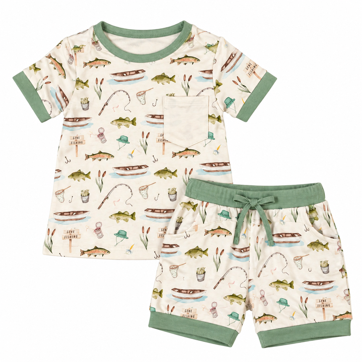 Gone Fishing Daywear Shorts Set