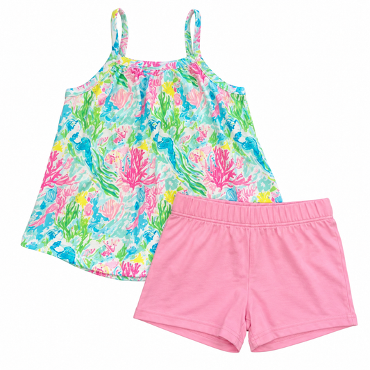 Tropical Tides Tank Top & Shorts Set