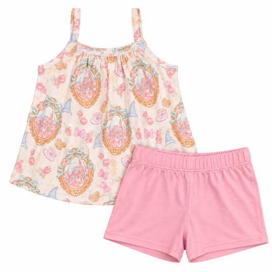 Teacups & Tiaras Tank Top & Shorts Set