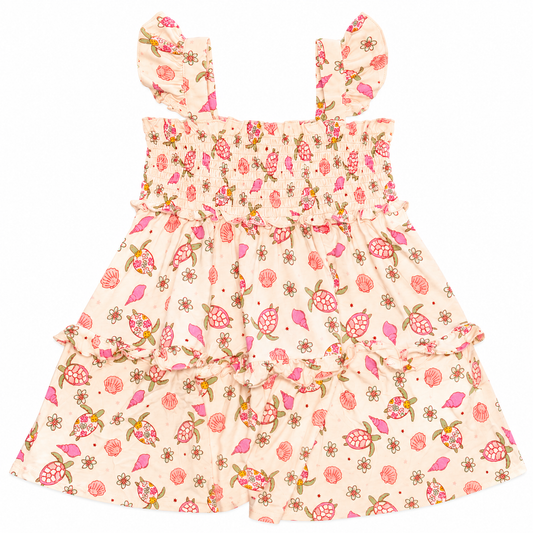 Love Your Shell Smocked Twirl Dress