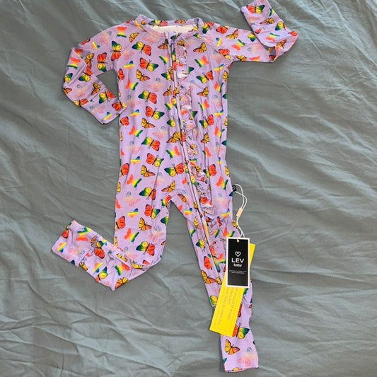 Jordana (Butterflies) Ruffled Convertible Zippy