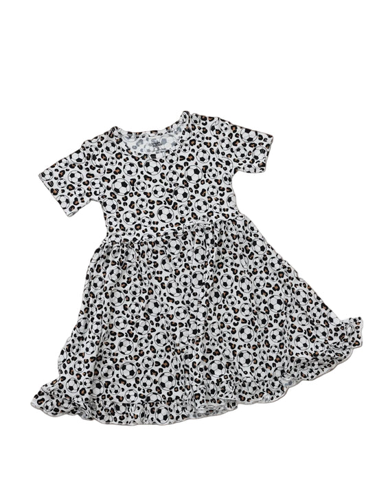 Wild Goals Short Sleeve Twirl Dress