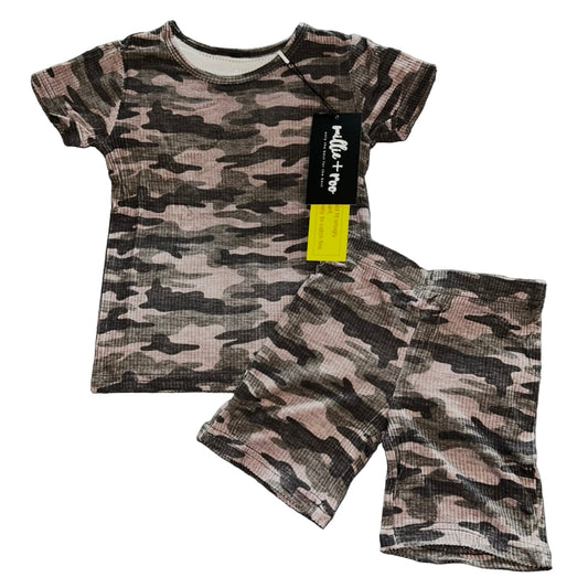 Chris Camo Ribbed Shorts Set