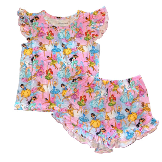 Royal Dancers Flutter Sleeve and Shorts Set