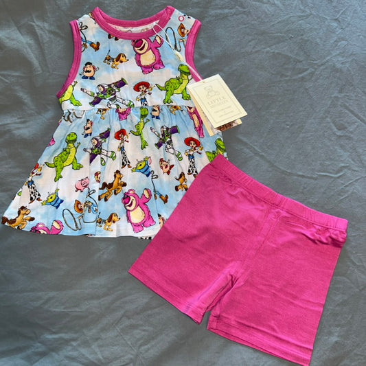 Story Time Peplum Tank Top and Shorts Set