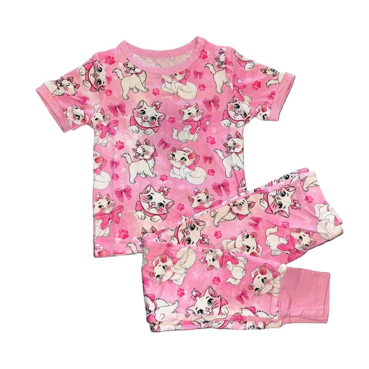 Bows & Whiskers Short Sleeve Set