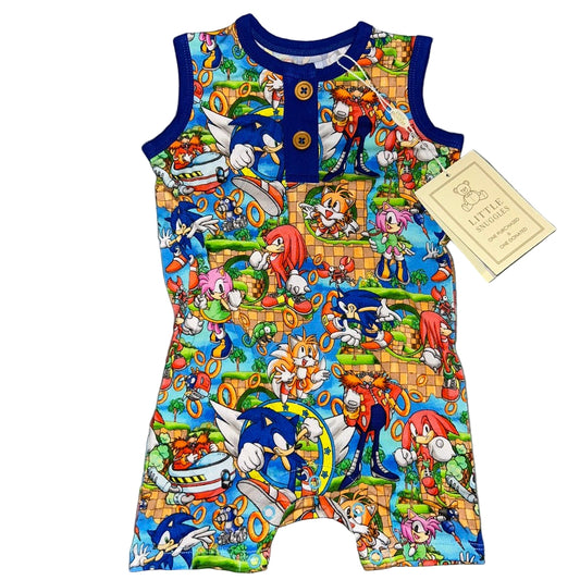 Super Sonic Sleeveless Shorty Romper