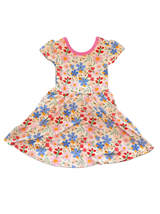 Strawberry Fields Short Sleeve Twirl Dress