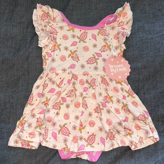 Love Your Shell Bodysuit Twirl Dress