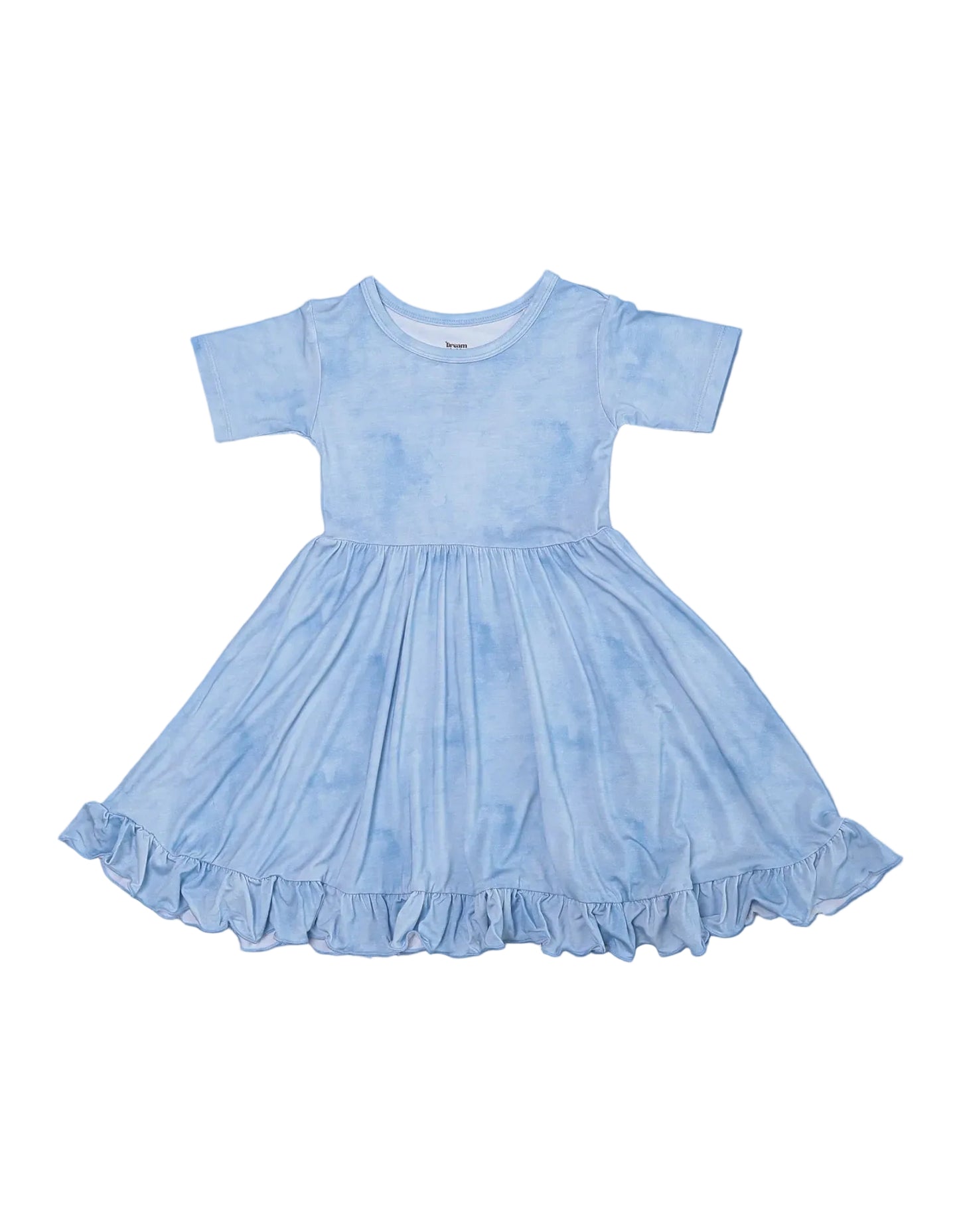 Blue Haze Short Sleeve Twirl Dress