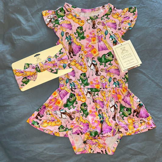 Tangled Love Bodysuit Twirl Dress