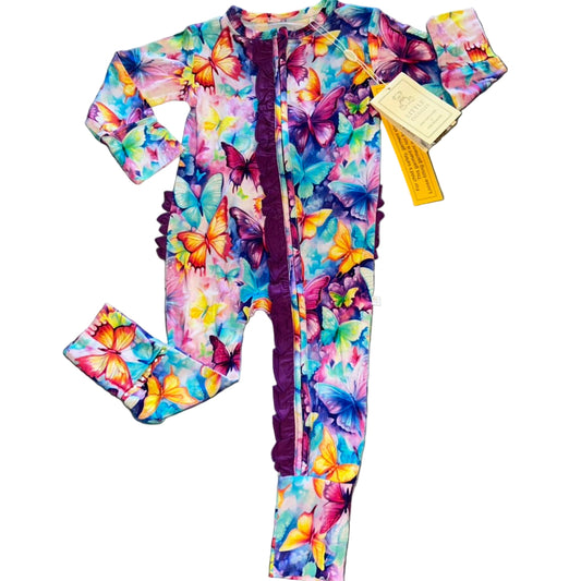 Brilliant Butterflies Ruffled Convertible Zippy