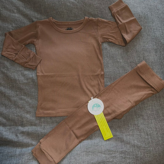 Hot Cocoa (Brown) Ribbed Long Sleeve Set