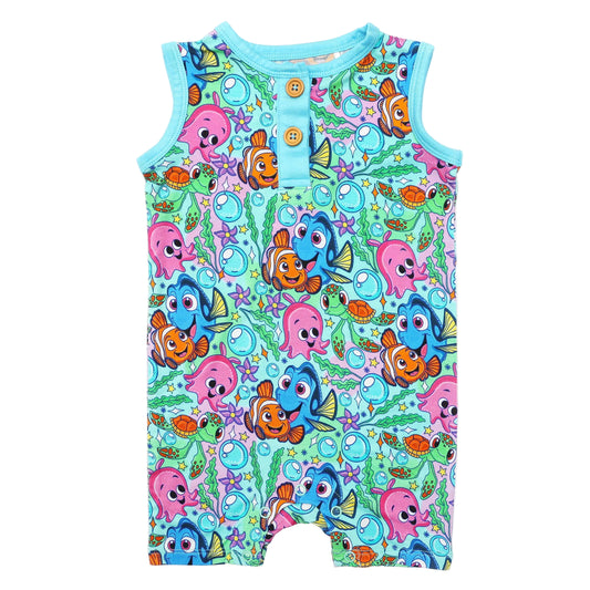 Fishy Friends Sleeveless Shorty Romper