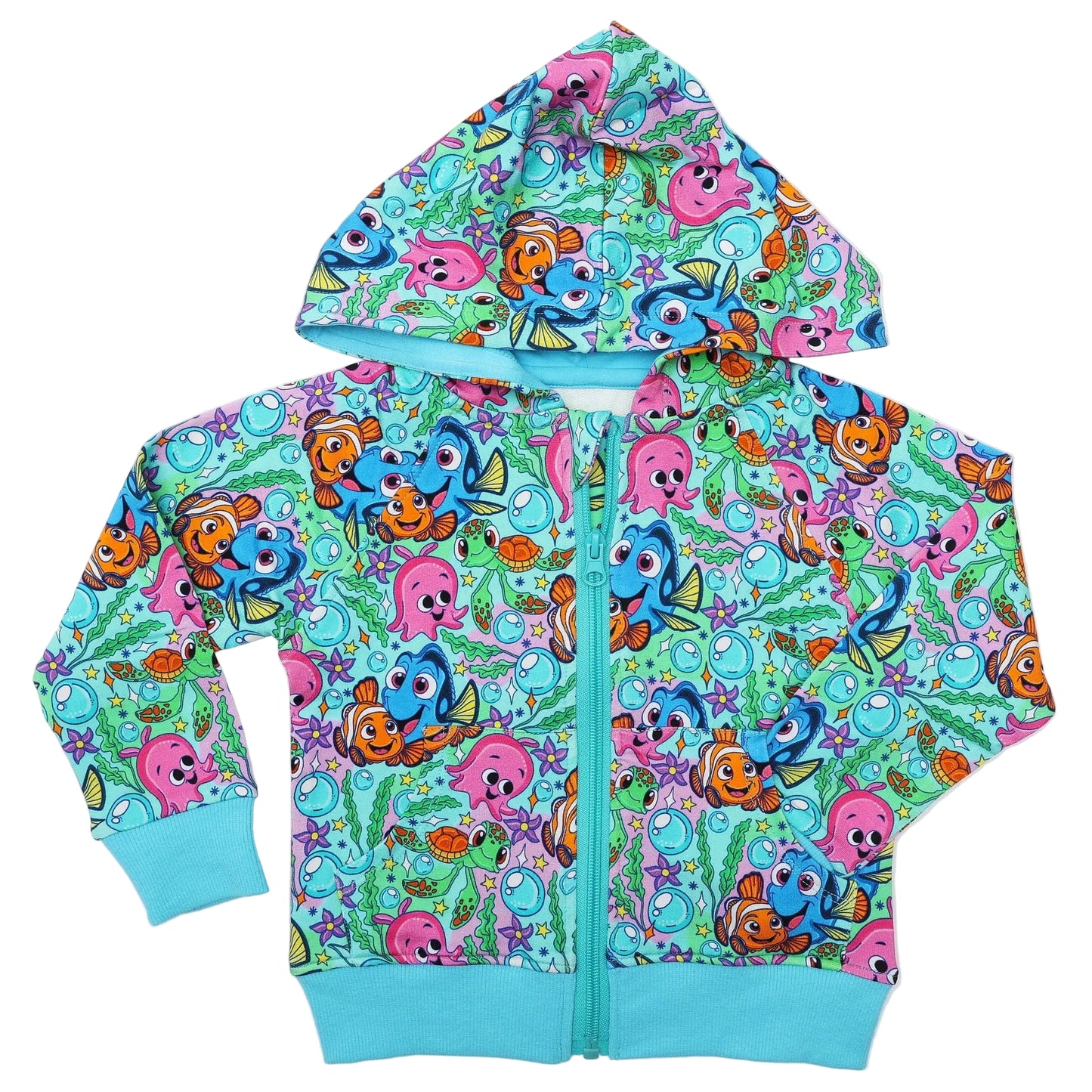 Fishy Friends Zip Up Hoodie Sweatshirt