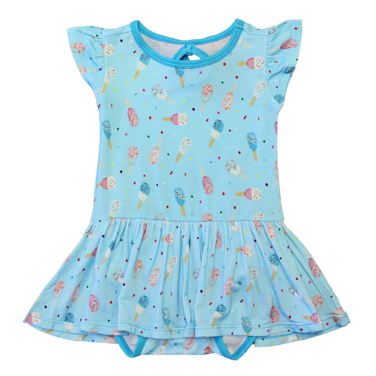 Aqua Popsicles Bodysuit Twirl Dress