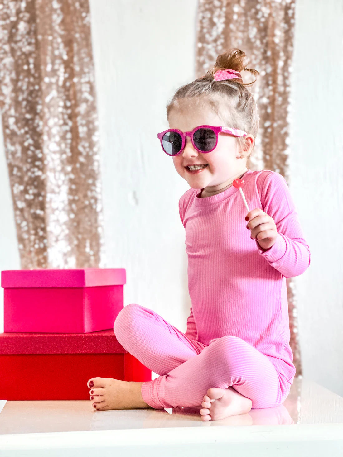 Bubblegum Ribbed Long Sleeve Set
