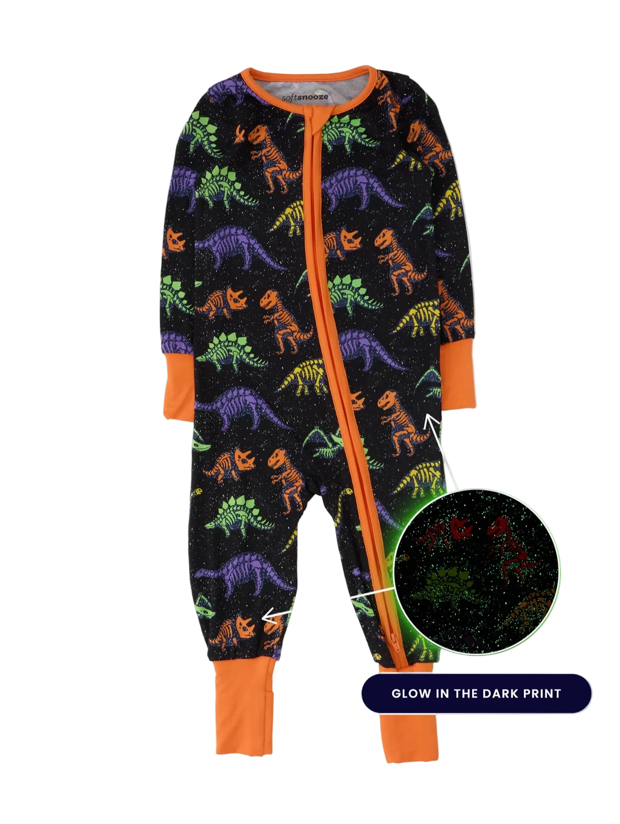 Prehistoric Dinosaur Pals (Glow-in-The-Dark) Convertible Zippy