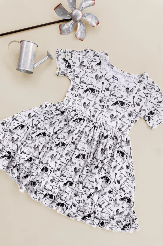 Locally Grown Short Sleeve Twirl Dress
