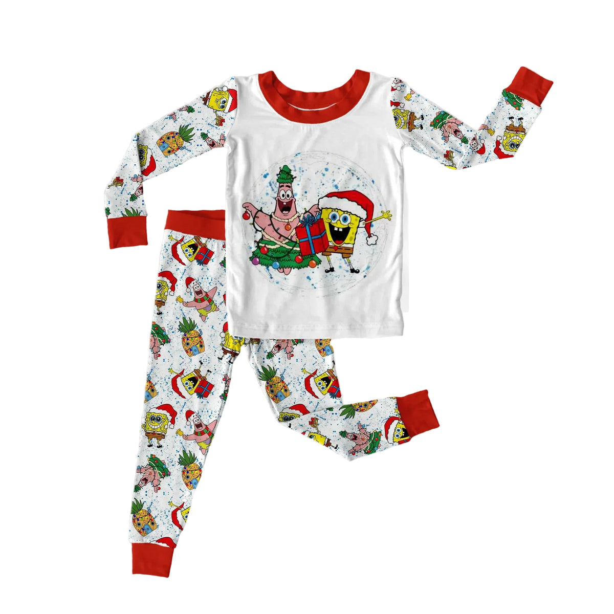 Christmas in Bikini Bottom Graphic Long Sleeve Set