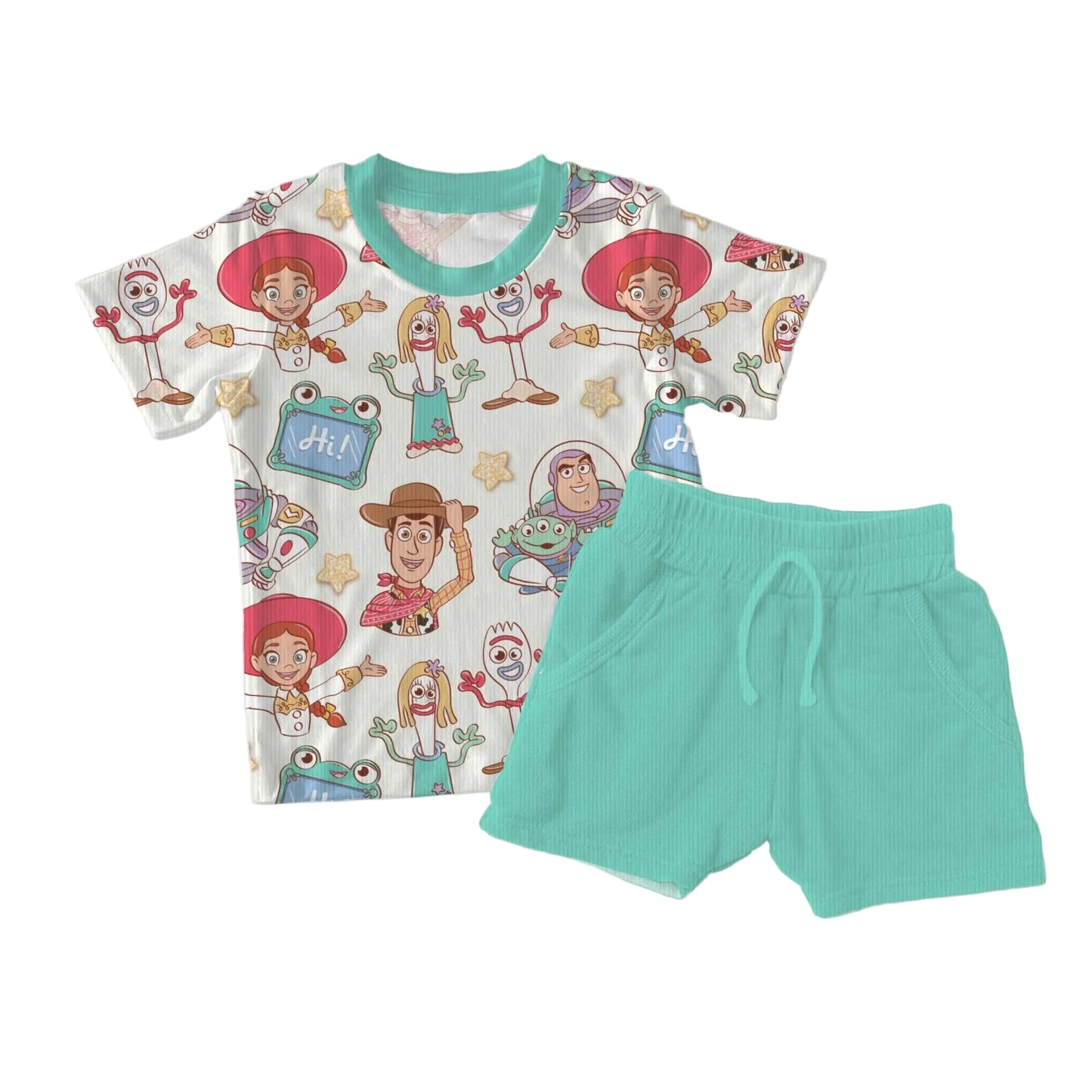 You've Got A Friend In Me Ribbed Daywear Shorts Set