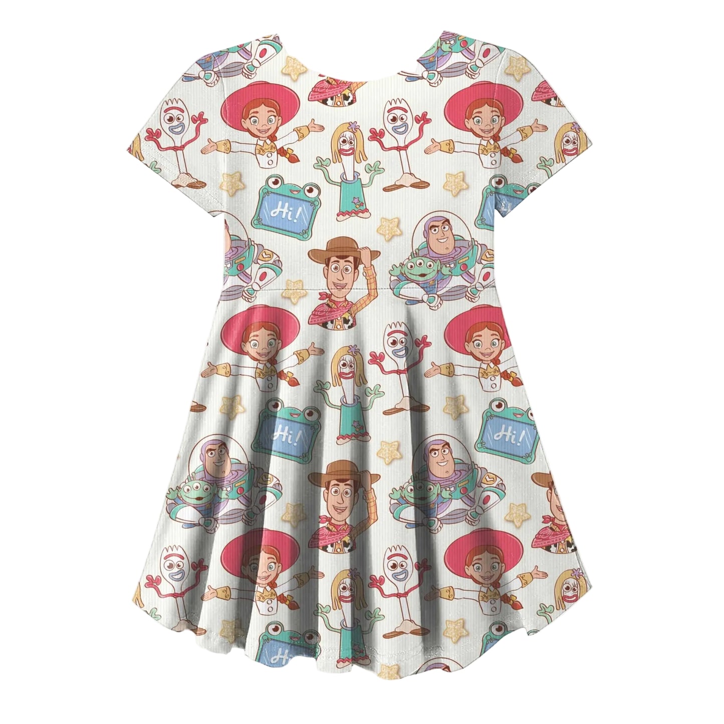 You've Got A Friend In Me Ribbed Short Sleeve Twirl Dress