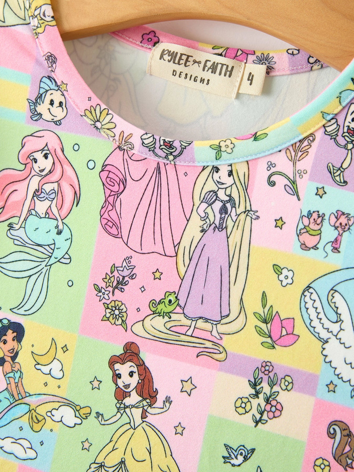 Once Upon a Pastel Long Sleeve Polyester Twirl Dress