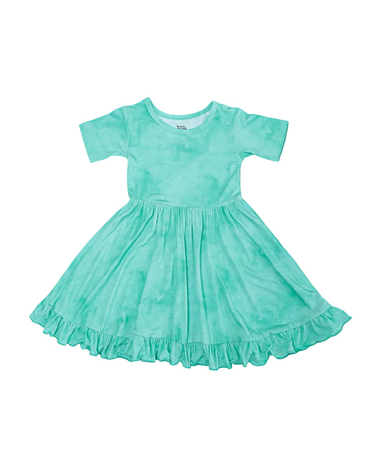 Jade Mist Short Sleeve Twirl Dress