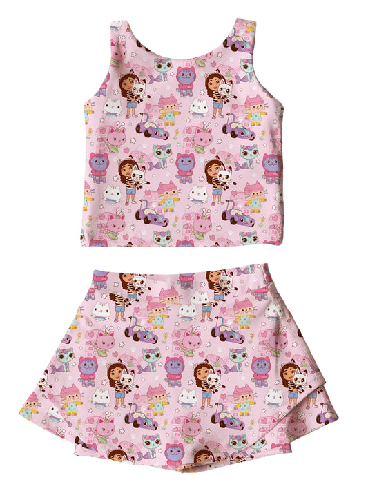 Kitty Club Athletic Skort Set