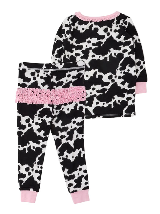 Moo Crew Ruffled Long Sleeve Set