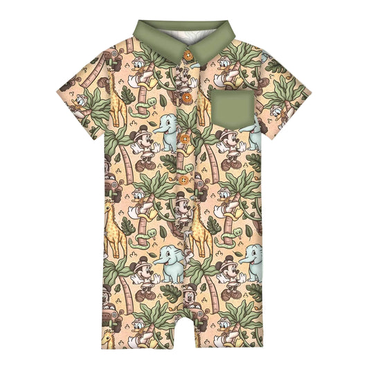 Roarin' Safari Button Romper