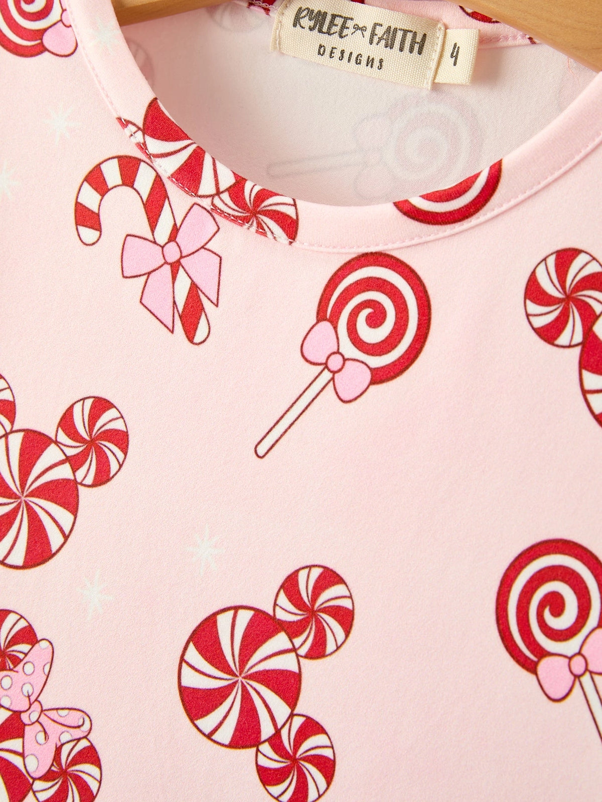 Peppermint Candy Long Sleeve Polyester Twirl Dress