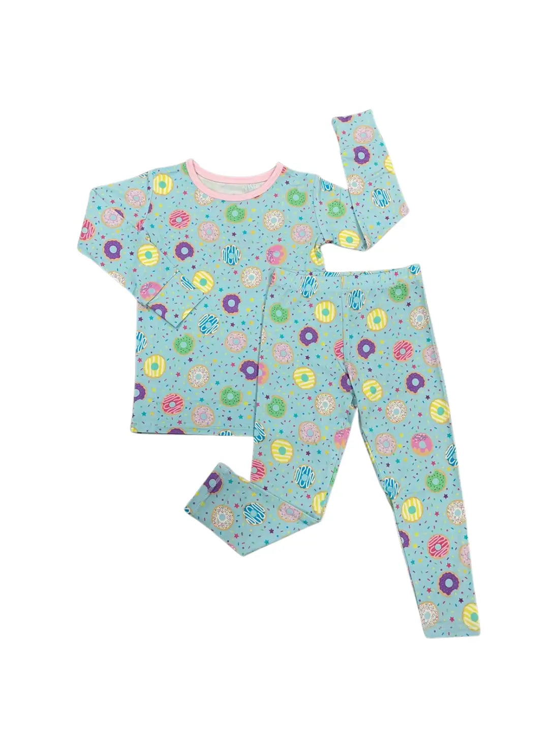 Turquoise Donuts Long Sleeve Set