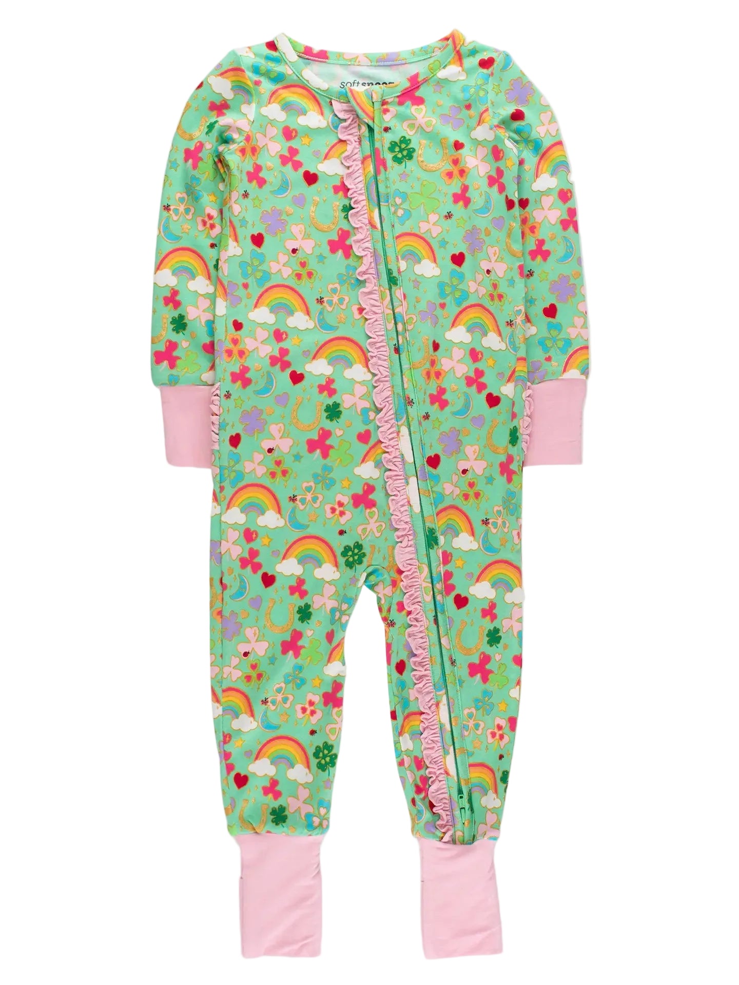 Green Lucky Day Ruffled Convertible Zippy