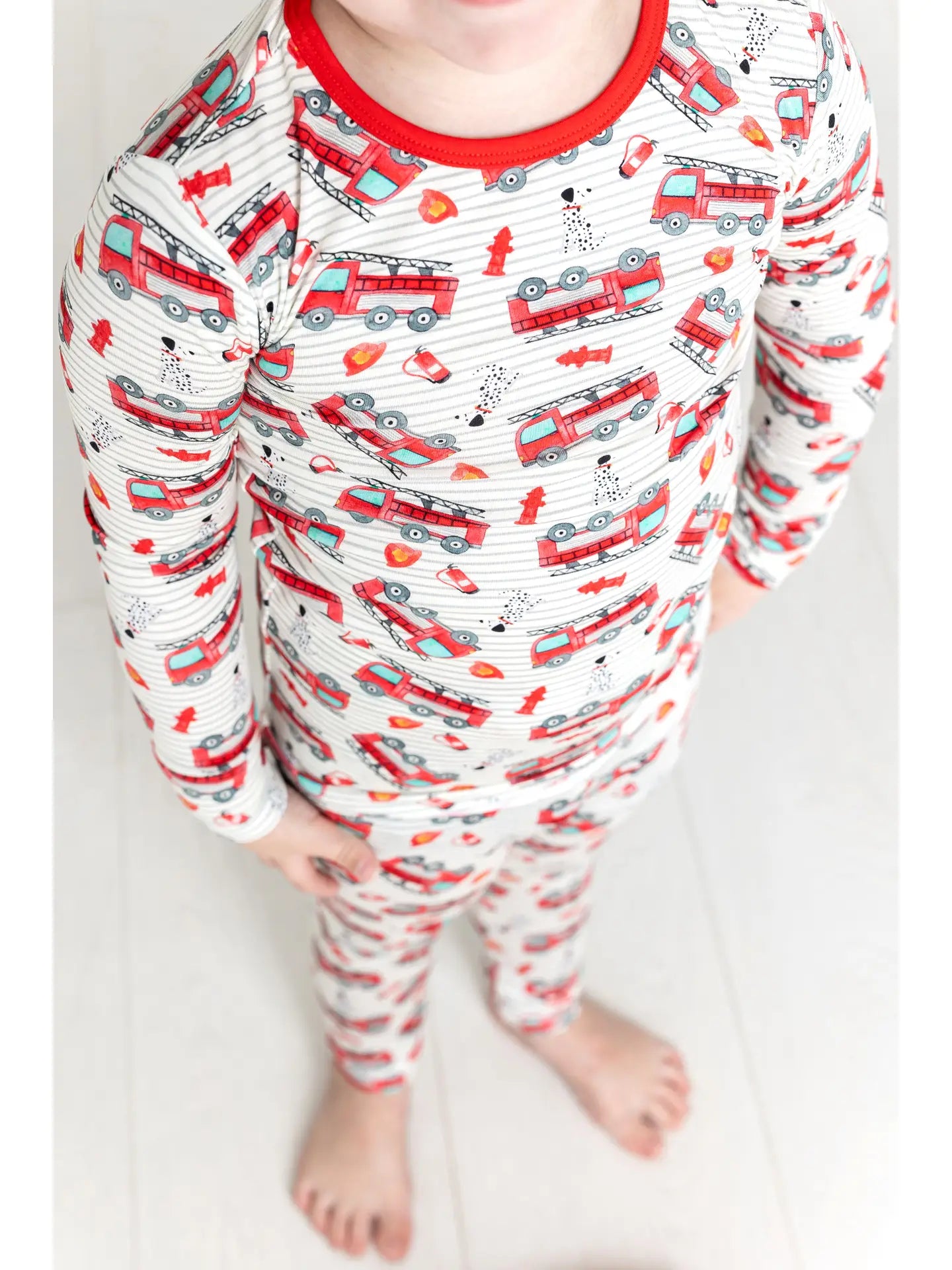 Fire Trucks Long Sleeve Set