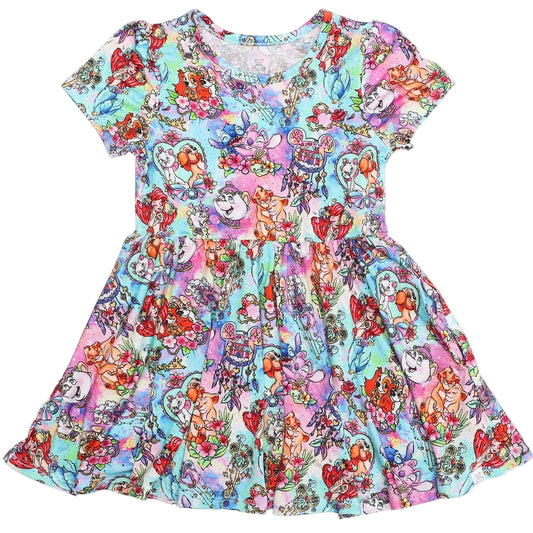 Best Friends Short Sleeve Twirl Dress